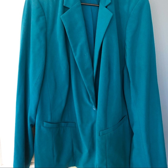 Lane Bryant Turquoise Blazer - Picture 2 of 5